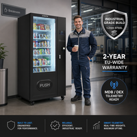 Distributeur automatique de boissons froides de petite capacité pour aliments et boissons, avec écran 7 pouces, idéal pour les gymnases et les écoles