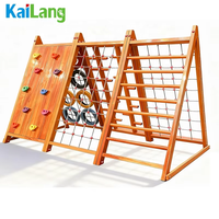 Pont d'équilibre en bois populaire pour enfants, équipement de sport extérieur en bois pour parc d'attractions, idéal pour le divertissement des enfants