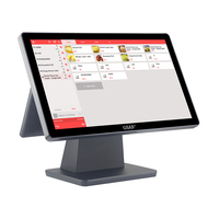 Sistema POS Touch Screen Doppio da 18,5 Pollici GSAN per Uso Intensivo, Registratore di Cassa All-in-One per Ristoranti