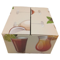 Boîte d'emballage en carton ondulé de haute qualité, boîte d'emballage à quatre verres avec cloison de verrouillage pouvant être personnalisée