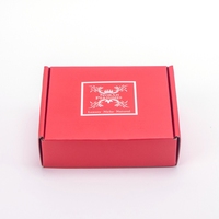 Boîte d'expédition en carton ondulé biodégradable avec logo personnalisé en relief, laminage mat, insert en mousse EVA