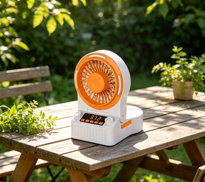 Ventilador Portátil para Camping, Luz para Barraca Externa, Ventilador de Mesa <span class=keywords><strong>Solar</strong></span> de 10.000mAh: Ajustável e de Alta Velocidade - Product Image 3