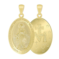 Collier pendentif personnalisé avec logo, médailles religieuses catholiques miraculeuses en métal, croix, charmes de Saint Benoît, Or et Argent