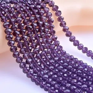 SUXUAN Jewelry Manufacturer 2/3/4/6/8/10mm Rondelle Crystal Glass Loose Spacer Beads For Jewelry Making