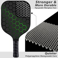 Raquette de pickleball en fibre de carbone approuvée, légère, haute performance, contrôle de rotation, absorption des chocs, pour tournois professionnels