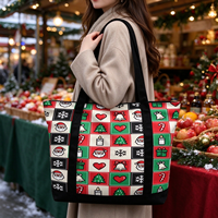 Sac fourre-tout personnalisé en toile réutilisable avec poignée renforcée, grande capacité, pour femmes, pour les courses de vacances