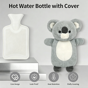 Bouteille d'eau chaude longue de haute qualité en gros avec housse en <span class=keywords><strong>peluche</strong></span> Koala, sac d'eau chaude en <span class=keywords><strong>peluche</strong></span> - Product Image 2