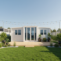 Maison conteneur préfabriquée personnalisable de 40/20 pieds, extensible, avec salon, chambre et salle de bain, maison modulaire mobile pour jardin