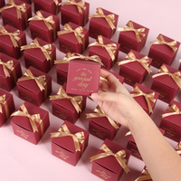 Mini dossiers en carton pour bonbons bonbons au chocolat Emballage de faveur de mariage élégant avec impression de revêtement UV