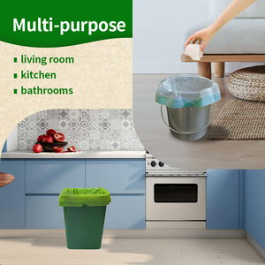 Compostable nhựa lưu trữ dây kéo vẽ Băng Thùng rác Túi Thùng rác 100% phân hủy sinh học dây kéo túi nhựa - Product Image 5