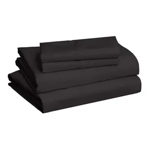 Kunden spezifische 100% Baumwolle Luxus Design Factory Outlets Aktions preise 4Pcs King Size Bettlaken Bettwäsche-Set