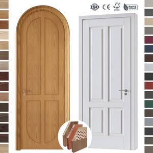 Puertas Francesas Curvas de Nogal Negro Estándar Americano, de 2 Paneles con Arco Superior, Precolgadas, Puertas Interiores de Núcleo Sólido con Arco Redondo - Product Image 3