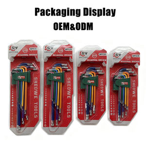 Jeu <span class=keywords><strong>de</strong></span> 9 clés hexagonales intérieures pour <span class=keywords><strong>vélo</strong></span> en acier CR-V avec ouverture <span class=keywords><strong>à</strong></span> billes plates colorées pour <span class=keywords><strong>vélo</strong></span> - Product Image 2