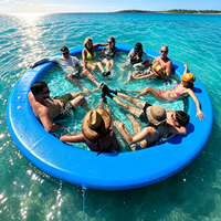 Nouvelle conception de hamac aquatique gonflable, plateforme flottante avec maille à séchage rapide pour le plaisir aquatique