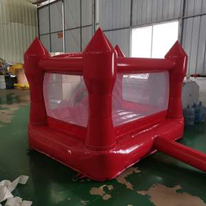 Château gonflable <span class=keywords><strong>rouge</strong></span> en PVC, structure de saut gonflable commerciale, moonwalk <span class=keywords><strong>rouge</strong></span> gonflable - Product Image 2