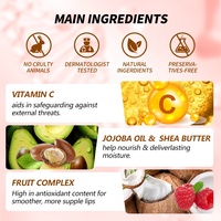 Masque de Nuit Bio Rose pour les Lèvres, Traitement Éclaircissant pour Lèvres Foncées et Gercées, Emballage Luxe aux Baies