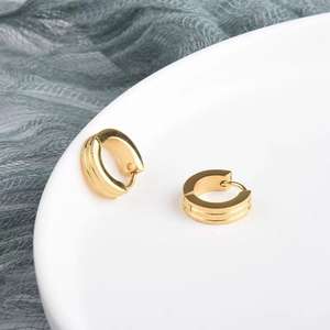 राउंड ज्वैलरी क्लासिक विंटेज फैशन गहने स्टड इयररिंग्स ने वापस स्टॉपर सोने के स्टेनलेस स्टील गेज मुक्त शिपिंग - Product Image 4