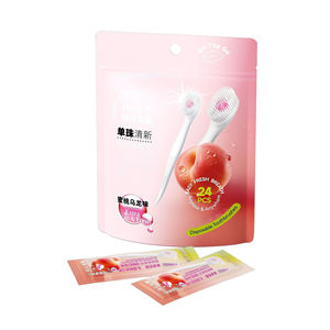 RTS ODM/OEM nane ve şeftali aromalı boncuklu diş fırçaları tek kullanımlık <span class=keywords><strong>Mini</strong></span> taşınabilir seyahat diş fırçası - Product Image 2