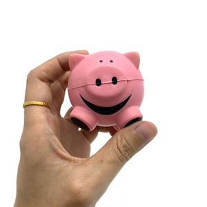 ลูกบอลบีบแก้เครียดรูปหมูสีชมพูขนาดเล็ก ของเล่นบีบคลายเครียด พิมพ์โลโก้ได้ ผลิตจาก PU เนื้อนุ่ม สำหรับโฆษณา ประชาสัมพันธ์ธุรกิจ - Product Image 5