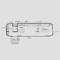 Capsule spatiale futuriste à deux étages de 20 pieds et 40 pieds pour hôtels et Airbnb, avec panneaux solaires, cuisine et salle de bain, maison conteneur