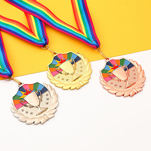 Diseño personalizado atletismo deportes trofeo corredor fútbol ganadores Medallas de metal con cinta - Product Image 4