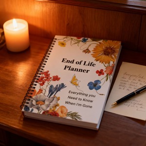 Custom End of Life Planner Final Arrangements Notebook A5 End-of-Life Planner Spiral Bound with Hardcover Paper Cover A3 Size - Product Image 5