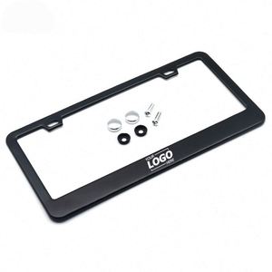 Marco de Matrícula de Aluminio Mate Personalizado con Tapas de Tornillo, Cubiertas Negras para Placas de Matrícula de Automóviles para Vehículos Estadounidenses - Product Image 1