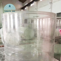 Grand aquarium cylindrique en acrylique TOMATO INC pour hall d'hôtel, design paysager océanique