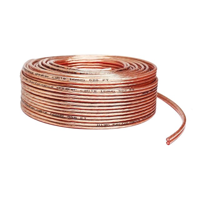 14awg High Performance Transparent OFC Flat Speaker Cable 2 Core PVC Jacket