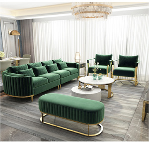 Sofá curvo de lujo para sala de estar, conjunto de muebles de estilo italiano, royal Dubai