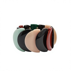 Ensembles de Bracelets Bohèmes Fantaisie en Résine Multicolores Extensibles Uniques, Bijoux de Mode Unisexe en Acrylique et Pierre de Lucite Élégants - Product Image 4