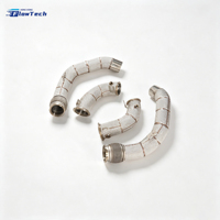 Tuyau d'échappement turbo haute performance pour BMW M5 F90 M6 F12 F13 S63 4.4L V8 en acier inoxydable 304, montage direct avec pare-chaleur