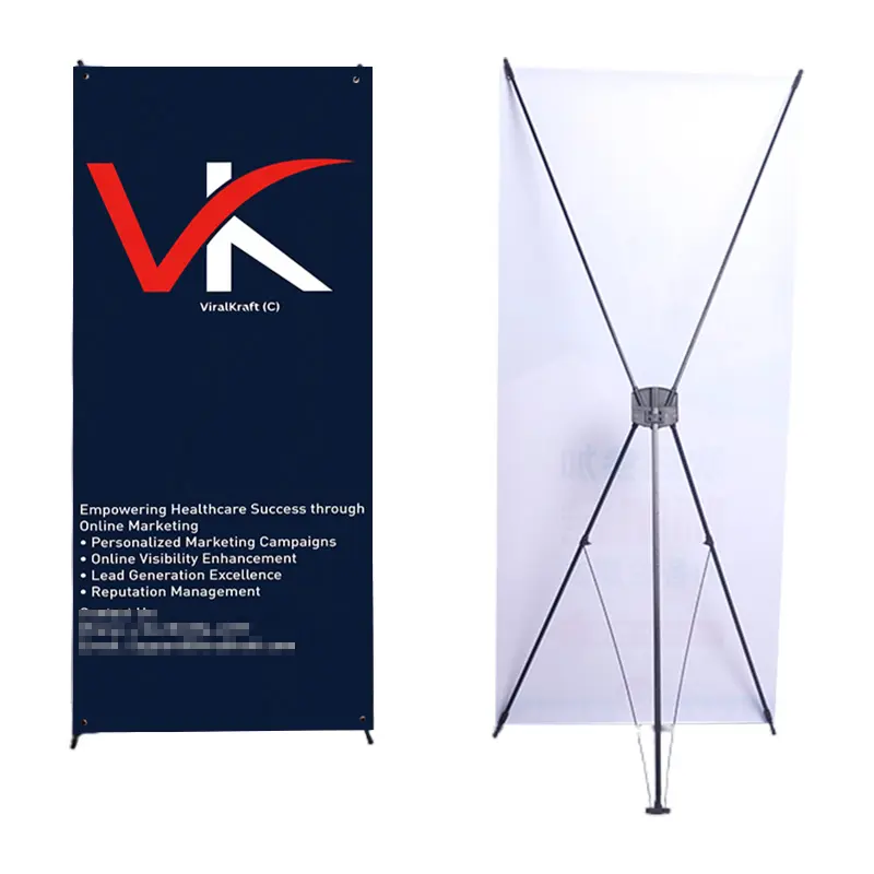 Groothandel Fabrieksprijs Populaire Eenvoudige Set-Up Draagbare Display Koreaanse X Banner Stand