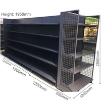 Étagère Gondola en fer métallique, étagère d'épicerie, de supermarché, pour les magasins, personnalisés
