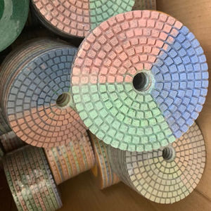 Diametro 100mm marmo marmo flessibile 3 colori umido resina diamante legame abrasivo tamponi di lucidatura utilizzati per macchina smerigliatrice angolare - Product Image 3