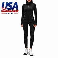 Conjunto de Yoga de 2 Piezas para Mujer, Color Sólido, Tejido Peach Skin, Cuello Alto, Cintura Alta, Transpirable, con Cordón Ajustable, Ropa Deportiva, Envío Gratis