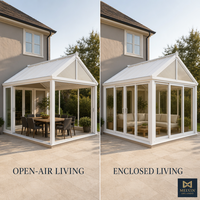Pergola motorisée moderne en aluminium MEXIN avec toit rétractable en verre trempé, anti-corrosion, imperméable, pour villa extérieure, véranda