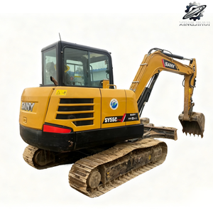 Excavatrice d'occasion SANY SY55C modèle 2023, moteur Isuzu, hydraulique Kawasaki, mini-excavatrice sur chenilles en caoutchouc de 5,5 tonnes - Product Image 5
