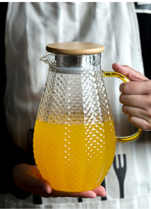 1400ML regalo de Navidad borosilicato botella de <span class=keywords><strong>agua</strong></span> fría <span class=keywords><strong>con</strong></span> Mango/café/limón/casera de Carafe - Product Image 4