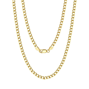 Massive 925 Sterling Silber 18 Karat vergoldet italienische 3mm Diamant schliff kubanische Link Bordstein kette Halskette für Frauen Männer - Product Image 1