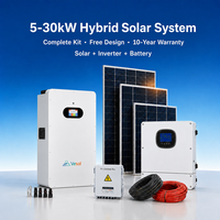 Système de panneaux solaires pour la maison 5kW 10kW 20kW avec batterie, onduleur, supports, connecteurs MC4, accessoires, kit d'installation OEM