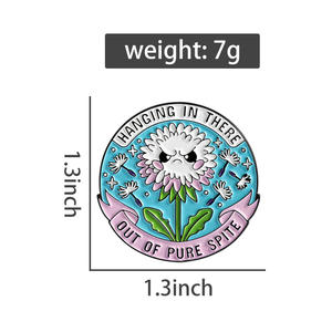 Pin Decorativo con Frase de Humor Caprichoso, Estilo Grumpy Dandelion, para Amantes del Humor, Regalo para Mochila o Ropa - Product Image 6