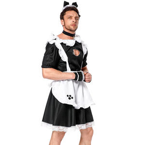 Robe de demoiselle d'honneur anime française de haute qualité, uniforme Lolita, déguisement sexy de demoiselle d'honneur chat pour <span class=keywords><strong>homme</strong></span>, cosplay pour Halloween ou fête - Product Image 4