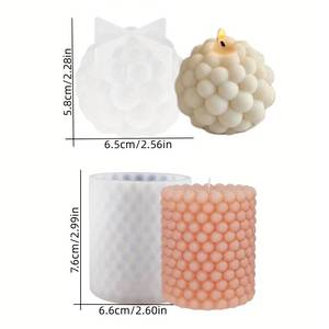 MUYULINS Geometric Cylinder Bubble Column Candle Making <b>Silicone</b> Mold Magic DIY Handmade Ball Epoxy Resin Fragrance - Product Image 2