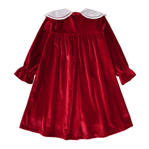 All'ingrosso 2024 natale vestito di velluto <span class=keywords><strong>rosso</strong></span> bambine per i bambini - Product Image 2