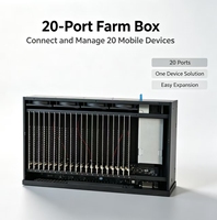 Kit de matériel de ferme pour 20 téléphones mobiles : Carte mère OPPO Findx2 + Châssis 20 emplacements, Alimentation, Ventilateur de refroidissement, Contrôle de groupe