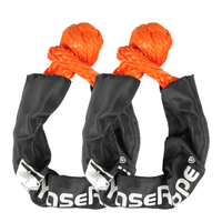 Ensemble d'accessoires de voiture tout-terrain cinétique 8 pièces Kit de corde de récupération d'urgence avec éléments essentiels pour le remorquage pour une assistance rapide sur la route