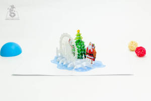 Carte de Noël Pop Up 3D personnalisée Artisanat Cartes de vœux en papier vietnamien pour les vacances Vente en gros - Product Image 6