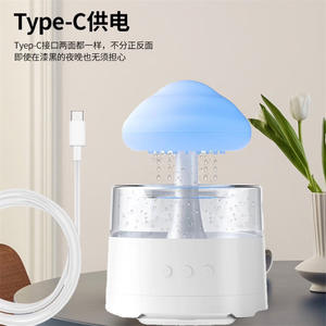Difusor de Aromaterapia con Efecto de Lluvia, Humidificador con Música, Altavoz Bluetooth, Máquina de Aromaterapia con Gotas de Lluvia, Lámpara de Humidificación por Atomización Ultrasónica - Product Image 2
