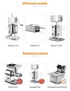 Machine de remplissage de saucisses sous vide électrique en acier inoxydable 15L nouvelle condition pompe à viande noyau de moteur usines d'hôtels - Product Image 3